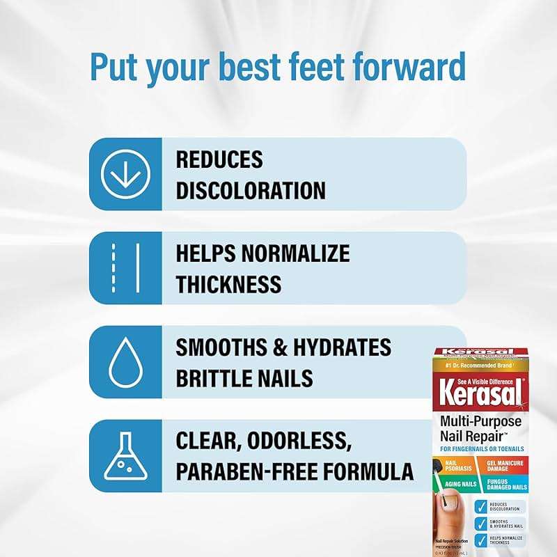 Kerasal Multi-Purpose Nail Repair, Nail Solution for Discolored and Damaged Nails, 0.43 fl oz - Image 3