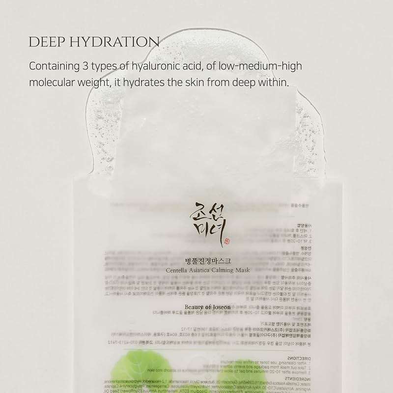 Beauty of Joseon Centella Asiatica Calming Mask Daily Moisturizing Soothing Cica Face Sheet Mask for All Skin Types, Korean Skincare Stuffers for Men Women, 10 sheets - Image 4