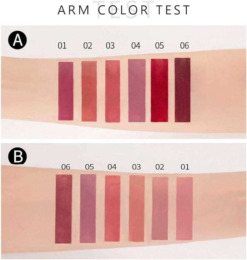 6Pcs Matte Liquid Lipstick Makeup Set, Matte liquid Long-Lasting Wear Non-Stick Cup Not Fade Waterproof Lip Gloss (Set A) - Image 5
