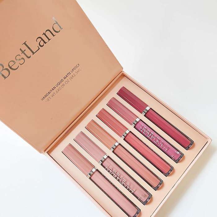 6Pcs Matte Liquid Lipstick Makeup Set, Matte liquid Long-Lasting Wear Non-Stick Cup Not Fade Waterproof Lip Gloss (Set A) - Image 7