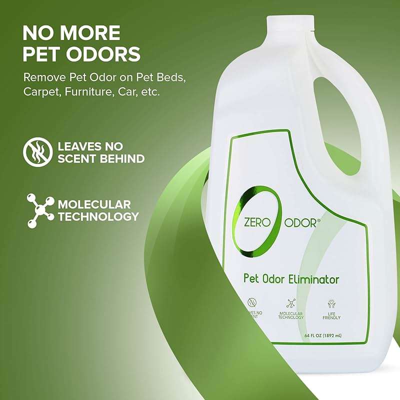 Zero Odor Pet Odor Eliminator, Air and Surface Odor Remover for Carpet, Furniture, and Pet Beds, Refill, 64 oz - Image 2