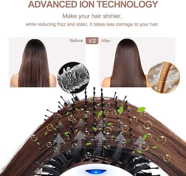 One Step Dryer & Volumizing Hot Air Brush, Blow Dryer, Ceramic Straightener, Curler & Hot Comb 4 in 1 Salon Ionic Hair Styling Tools, White - Image 6