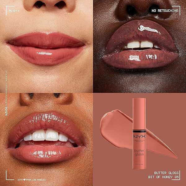 NYX PROFESSIONAL MAKEUP Butter Gloss, Non-Sticky Lip Gloss - Bit Of Honey (Peach Nude) - Image 3