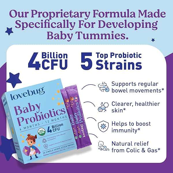LOVEBUG Award Winning USDA Organic Probiotic for Babies | Multi-Strain 4 Billion CFU | Easy-to-Take Powder | Sugar Free | Ages 6-12 Months | 60 Packets - Image 3