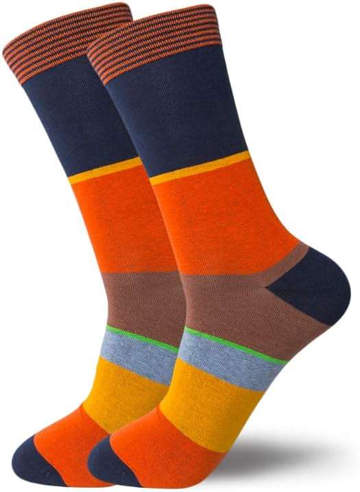 HHX YONLEE Dress Socks 5/6/10 Pairs Crew Argyle Colorful Cotton Novelty Casual Happy Fun - Image 3