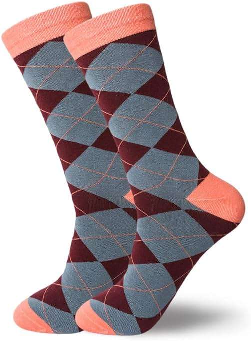 HHX YONLEE Dress Socks 5/6/10 Pairs Crew Argyle Colorful Cotton Novelty Casual Happy Fun - Image 4