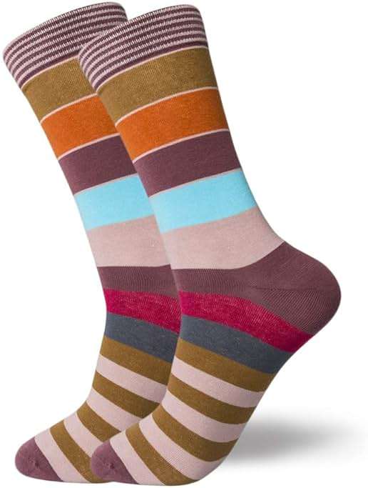 HHX YONLEE Dress Socks 5/6/10 Pairs Crew Argyle Colorful Cotton Novelty Casual Happy Fun - Image 5