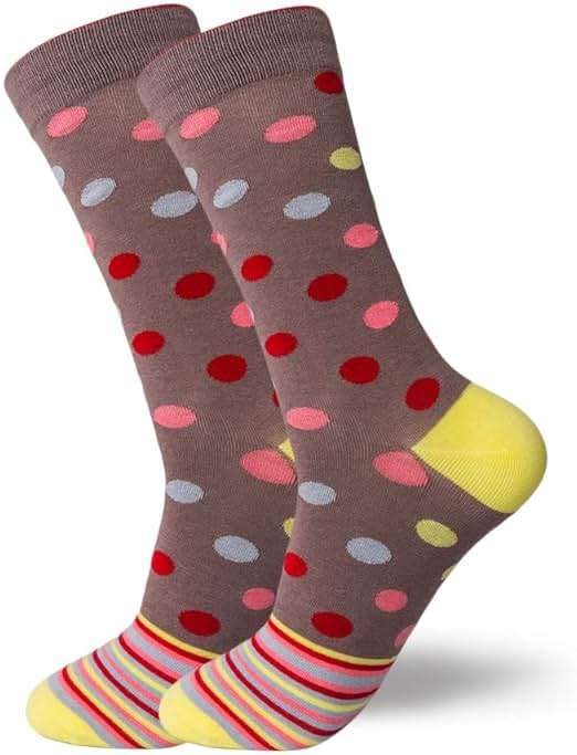 HHX YONLEE Dress Socks 5/6/10 Pairs Crew Argyle Colorful Cotton Novelty Casual Happy Fun - Image 7
