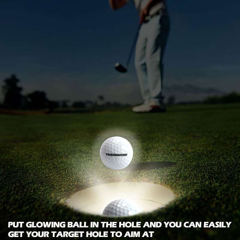 THIODOON Glow in The Dark Golf Balls Light up Led Golf Balls Night Golf Gift Sets for Men Kids Women 6 Pack (6 Colors in one) - Image 3