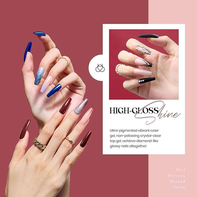 Beetles Gel Nail Polish Set - Nude Gray Pink Blue Burgundy Glitter Gel Polish Set Modern Muse Collection with 3Pcs Base Matte Glossy Top Coat Soak Off Uv Gel for Women - Image 4
