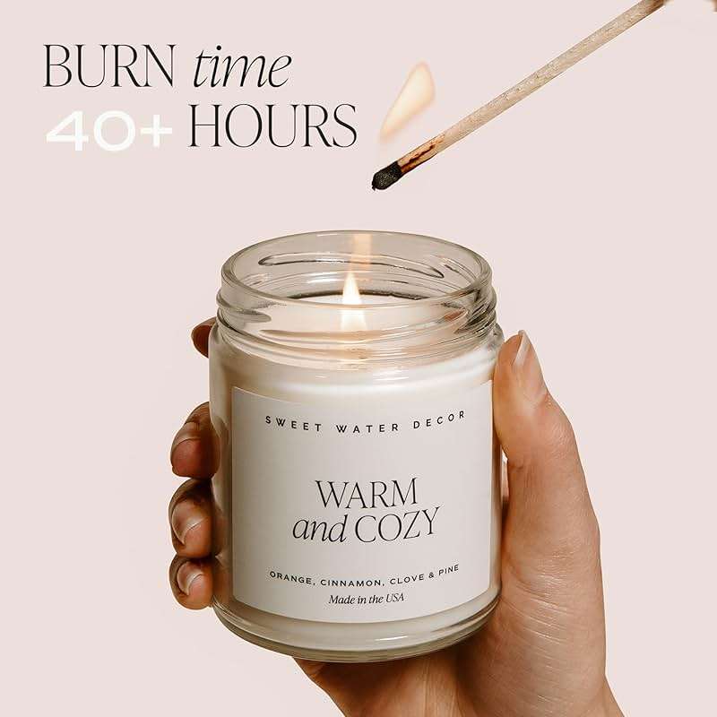Sweet Water Decor, Be Still and Know, Sea Salt, Jasmine, Cream, and Wood Scented Soy Wax Candle for Home - Christian Candle Gifts for Women - 9oz Clear Jar, 40 Hour Burn Time, Made in the USA - Image 9