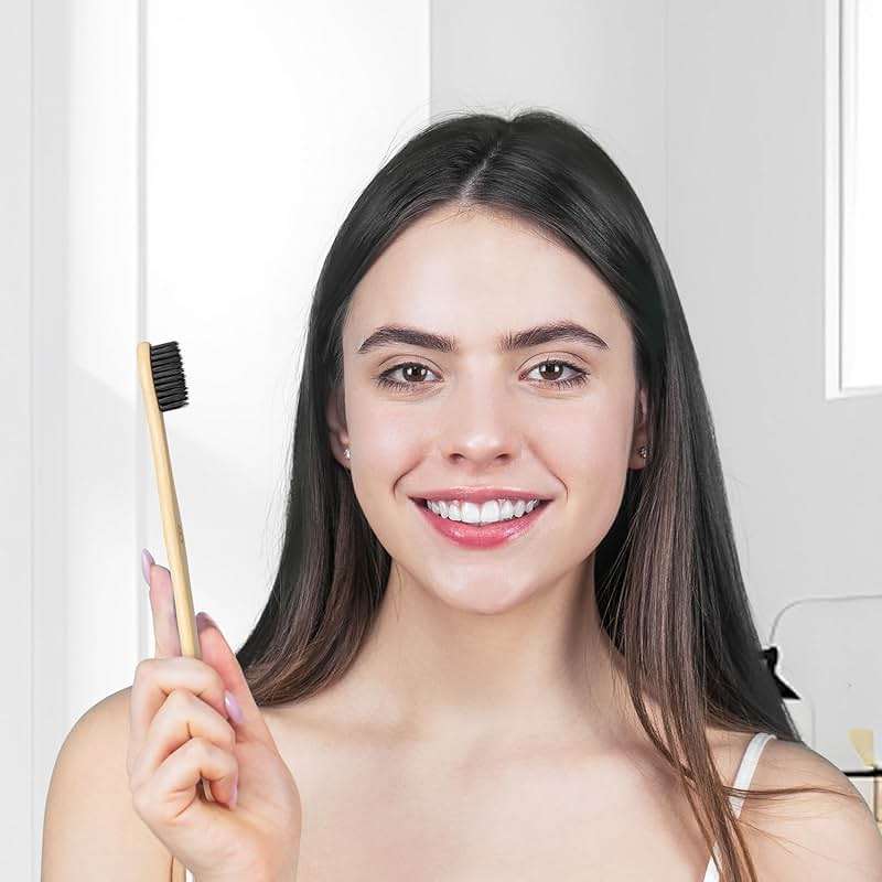 Virgin Forest 10 Count Bamboo Toothbrush, Soft Bristle for Adults, Eco Friendly Natural Wooden Toothbrushes, Vegan Organic Bamboo Travel Tooth Brush (10 Colors) - Image 7