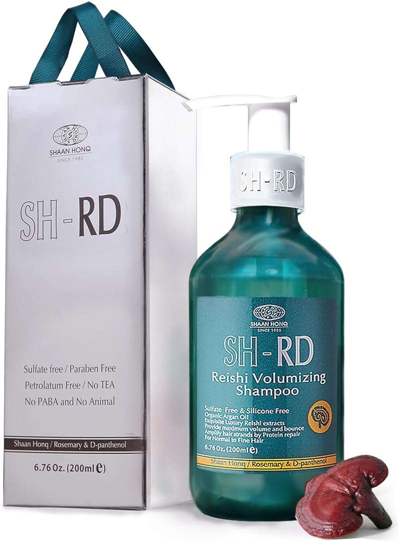 SH-RD Reishi Volumizing Shampoo for Fine Thinning Hair | Thickening Shampoo with Reishi Extract, Rosemary, Argan Oil | Volume Boost Hair Care Products | Paraben-Free - 6.76oz/200ml - Image 1