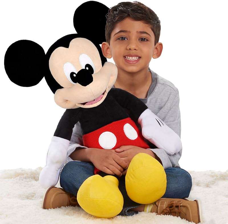 Disney Junior Mickey Mouse Jumbo 25-inch Plush Mickey Mouse, Stuffed Animals, Pretend Play, Kids Toys for Ages 2 Up by Just Play - Image 2