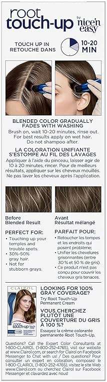 Clairol Root Touch-Up Semi-Permanent Hair Color Blending Gel, 5 Medium Brown | Blend Minor Gray Hair | Gradually Fades with Washing | Pack of 1 - Image 2