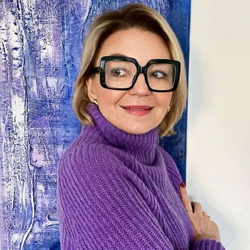 CessBlu 6 Pack Huge Square Reading Glasses for Women Screwless without Metal Spring Hinges Oversized Stylish Readers +2.50 - Image 2