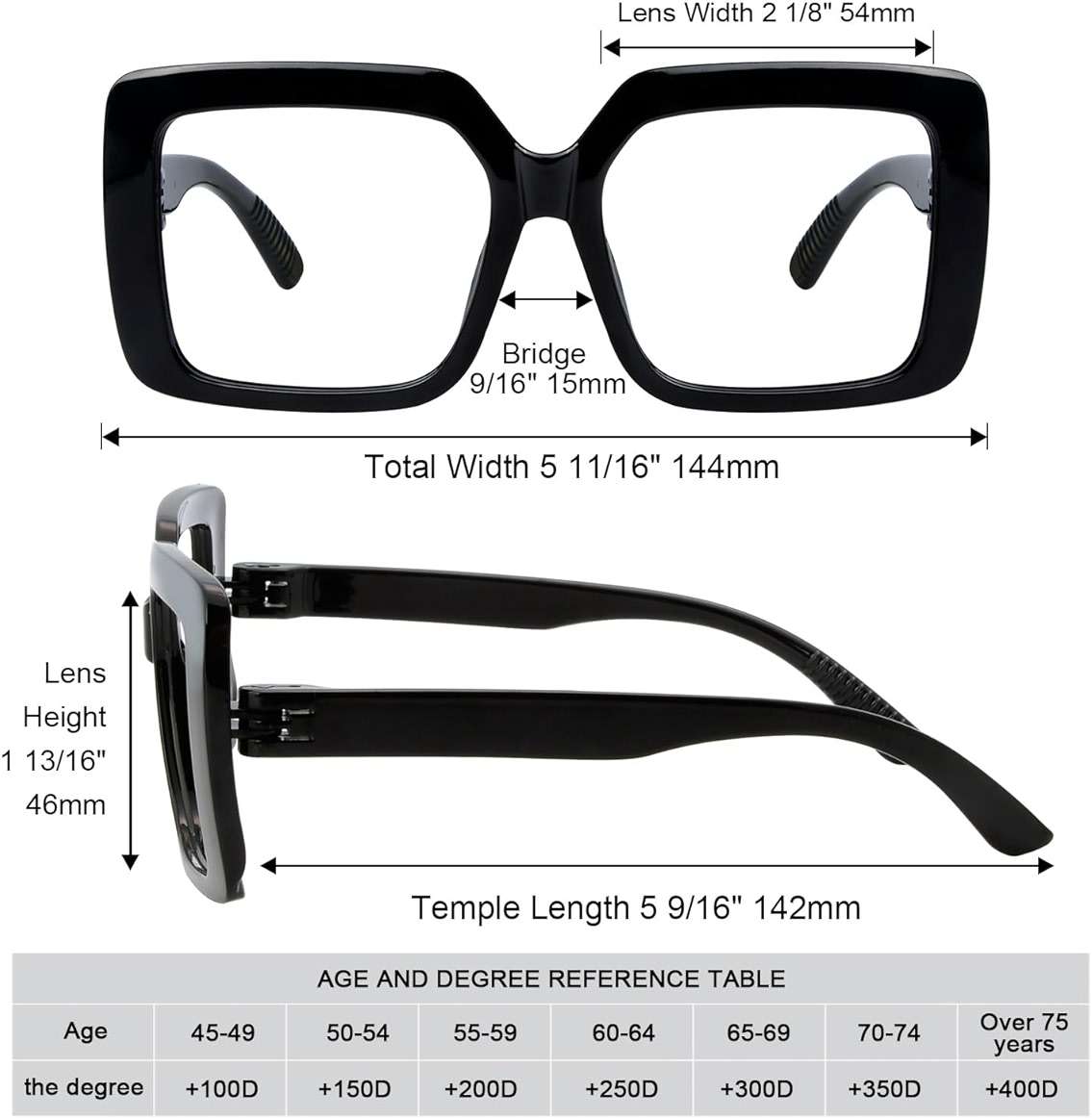 CessBlu 6 Pack Huge Square Reading Glasses for Women Screwless without Metal Spring Hinges Oversized Stylish Readers +2.50 - Image 5