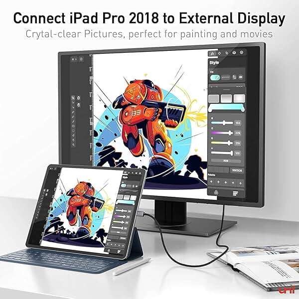 uni USB C to HDMI Cable, [4K, High-Speed] USB Type C to HDMI Cable for Home Office, [Thunderbolt 3/4 Compatible] with Chromebook, MacBook Pro/Air 2023, iPad Pro, iMac, XPS 17, S23-6FT - Image 7