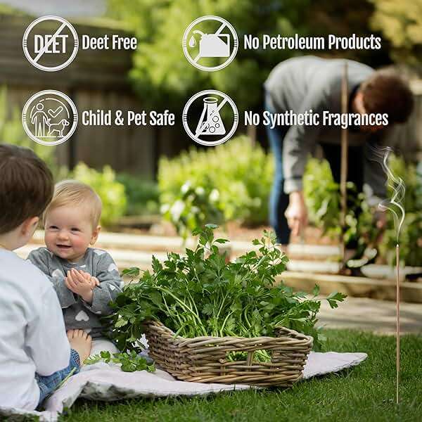 Farm Raised Candles Mintronella USA Made Citronella & Peppermint Mosquito Repellent Incense Sticks – 100 Pack – Natural Bug & Insect Repellent – Outdoor Camping, Patio Decor – No‑See‑Um & Gnats, Fly - Image 6