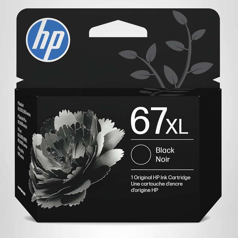 HP 67XL Black High-Yield Ink Cartridge | Works with DeskJet 1255, 2700, 4100, Envy 6000, 6400 Series | Eligible for Instant Ink | 3YM57AN | Packaging May Vary - Image 13