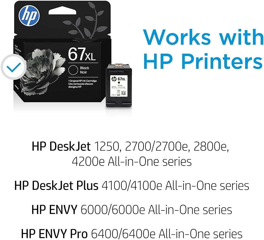 HP 67XL Black High-Yield Ink Cartridge | Works with DeskJet 1255, 2700, 4100, Envy 6000, 6400 Series | Eligible for Instant Ink | 3YM57AN | Packaging May Vary - Image 3