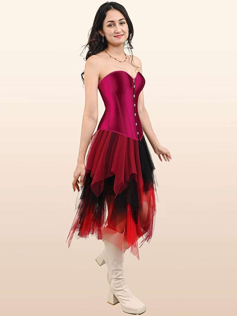 Zhitunemi Corset for Womens Halloween Costumes: Renaissance Costume Women Shapewear - Vintage Retro Lovers For Aged 25-35 - Image 6