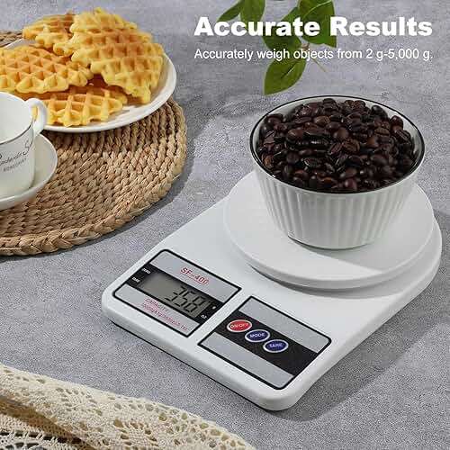 Partyreal Digital Kitchen Scale Capacity, Stainless Steel Food Scale with oz/g Units | Replaceable Battery Power | Ideal for Meal Prep, Cooking, Baking - Image 2