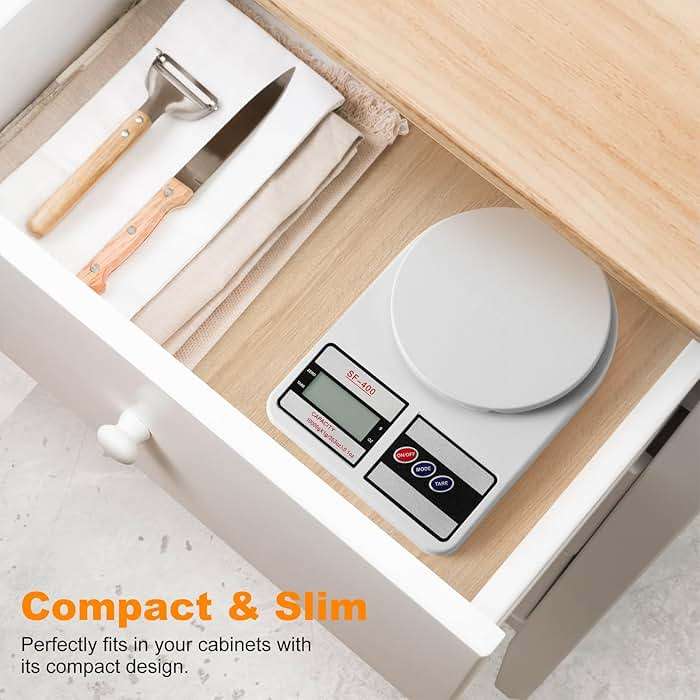 Partyreal Digital Kitchen Scale Capacity, Stainless Steel Food Scale with oz/g Units | Replaceable Battery Power | Ideal for Meal Prep, Cooking, Baking - Image 6