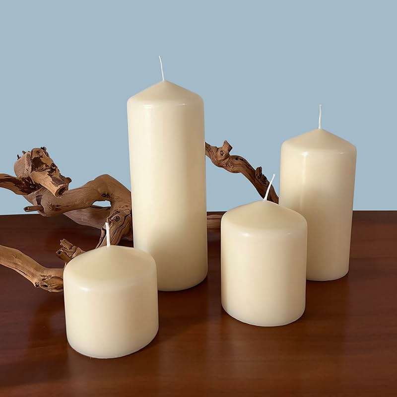 Stonebriar Unscented Pillar Candles – 65 Hour Burn Time, Long-Lasting Wax Candles for Weddings, Holidays, Home Décor & Special Events, Pack of 6, Ivory, 3" x 6" - Image 7
