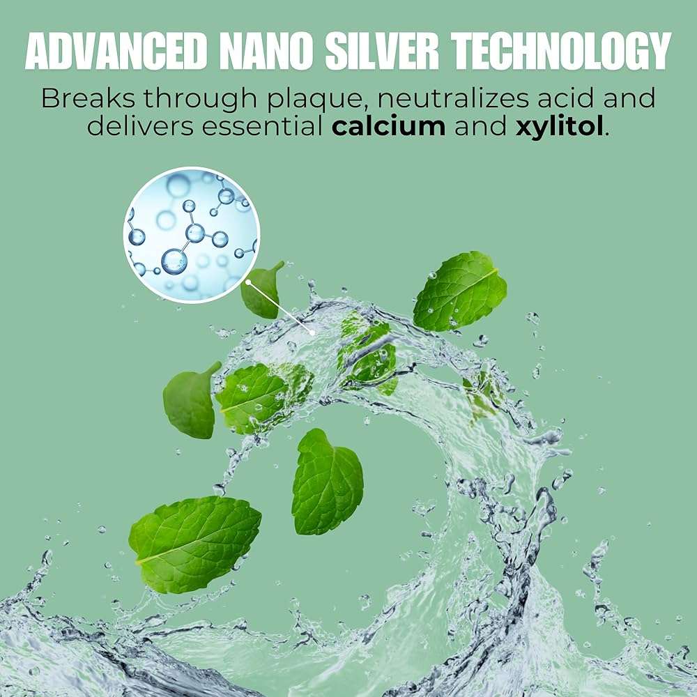 Elementa Silver Nano Silver Xylitol Mouth Wash Refill Pack | Mouth Rinse Oral Care 40 oz | Dentist Formulated, Alcohol and Fluoride Free (Winter Mint) - Image 4
