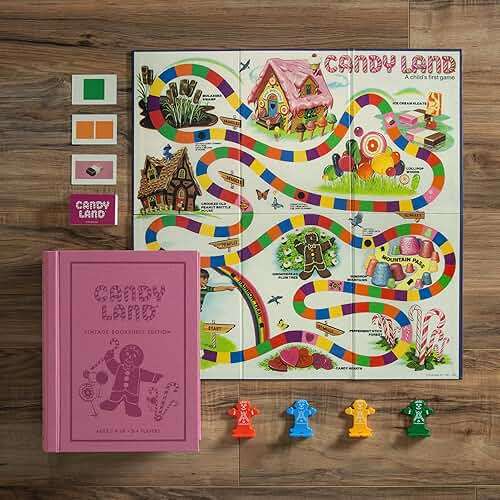 Candy Land Vintage Bookshelf Edition by WS Game Company, Classic Board Games for Kids with Linen-Wrapped Book Box, 1978 Retro Graphics & Slipcase, Ages 3+, Suitable for 2-4 Players - Image 3