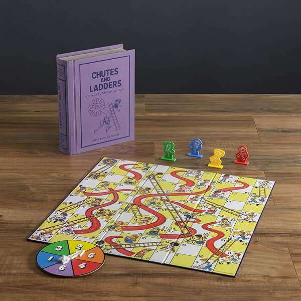 WS Game Company Chutes and Ladders Vintage Bookshelf Edition, Decorative Library Case with Slipcover, Nostalgic 1979 Design, Family Board Games for Collectors & Kids Ages 3+ - Image 2