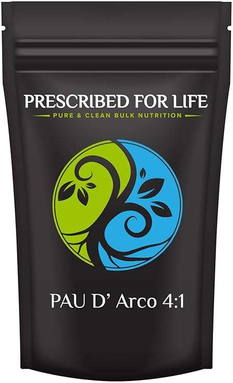 Prescribed For Life PAU D'Arco Powder 4:1 | Taheebo Fine Bark Powder for PAU D'Arco Tea | Natural, Gluten Free, Vegan, Non-GMO, Soy Free | Tabebuia impetiginosa (4 oz / 113 g) - Image 1
