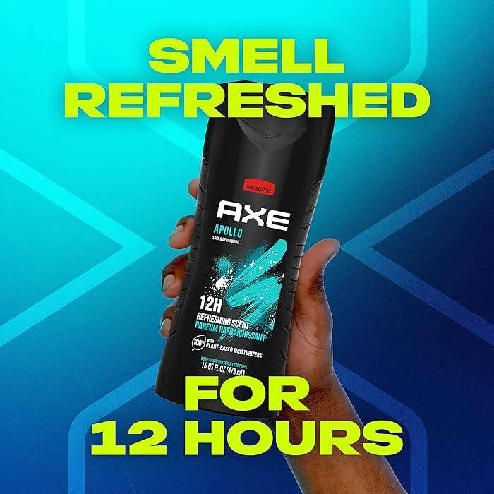 AXE Sage & Cedarwood Body Wash Apollo 4 Count for Long Lasting Freshness Men's Body Wash with Odor-Busting Prebiotics 16 oz - Image 5