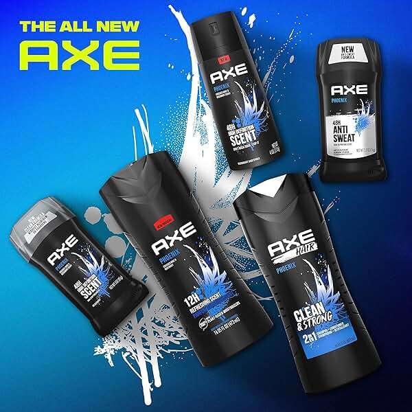 AXE Crushed Mint & Rosemary Body Wash Phoenix 4 Count 12h Refreshing Scent Men's Body Wash with 100% Plant-Based Moisturizers 16 oz - Image 5