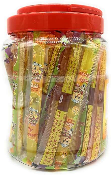 Jin Jin Fruit Jelly Filled Strip Straws Candy - Many Flavors! (35.26 oz) - Image 2