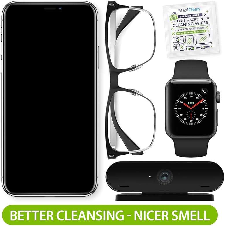MAXI CLEAN 440 Pack Lens Wipes for Eyeglasses Pre-Moistened, Individually Wrapped Streak-Free Cleaning for Glasses & Laptop Screens, Glasses Cleaner Wipe Bulk 5.5 x 4.7 Inch, Sunglasses & Phone Wipe - Image 3