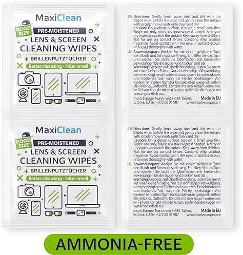 MAXI CLEAN 440 Pack Lens Wipes for Eyeglasses Pre-Moistened, Individually Wrapped Streak-Free Cleaning for Glasses & Laptop Screens, Glasses Cleaner Wipe Bulk 5.5 x 4.7 Inch, Sunglasses & Phone Wipe - Image 6