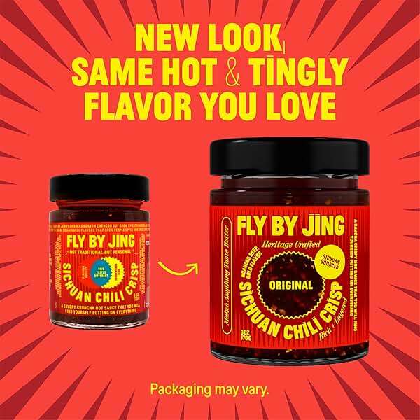 FLYBYJING Original Sichuan Chili Crisp: Premium Chili Oil w/Crunchy Garlic and Shallots - Spicy, Savory, Vegan, Sugar Free Hot Sauce - Good on Noodles, Proteins, Veggies & Everything, 6oz (Pack of 1) - Image 8
