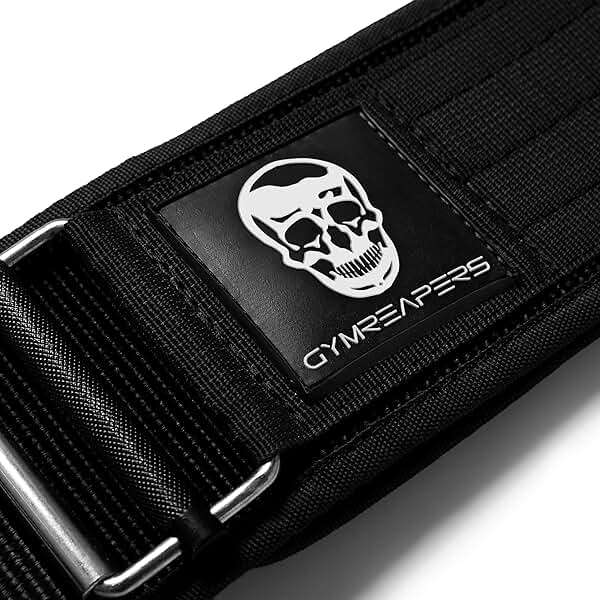 Gymreapers Quick Locking Weight Lifting Belt for Men Gym Belt for Powerlifting Deadlift Belt with 4 Inch Neoprene Metal Buckle Back Support Weightlifting Belt Women - Image 4