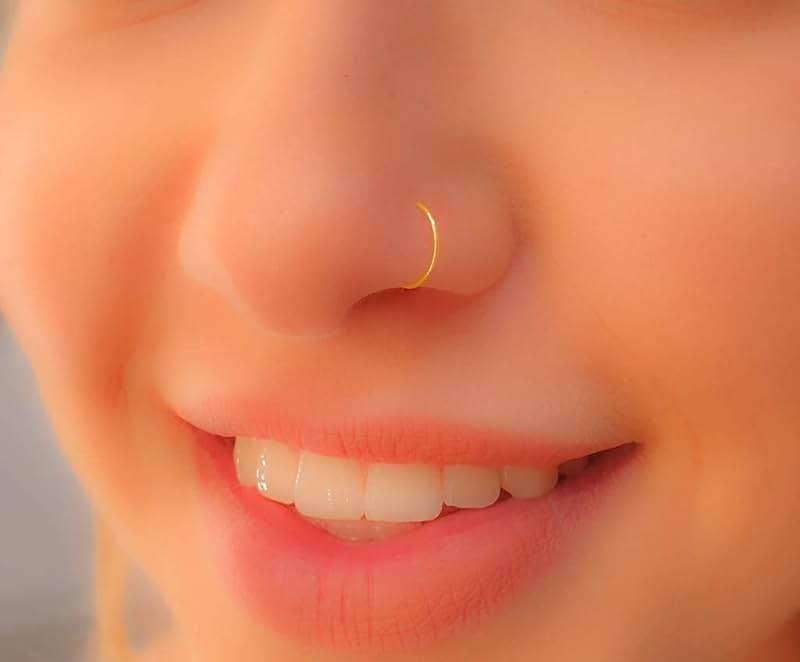 Fake Nose Ring - Tiny Thin 24 Gauge Faux Nose Piercing For Women - 925 Sterling Silver Clip On Nose Hoops Jewelry - Comfortable Smooth Fake Nose Rings - No Piercing Needed - Gift Ready - Image 6