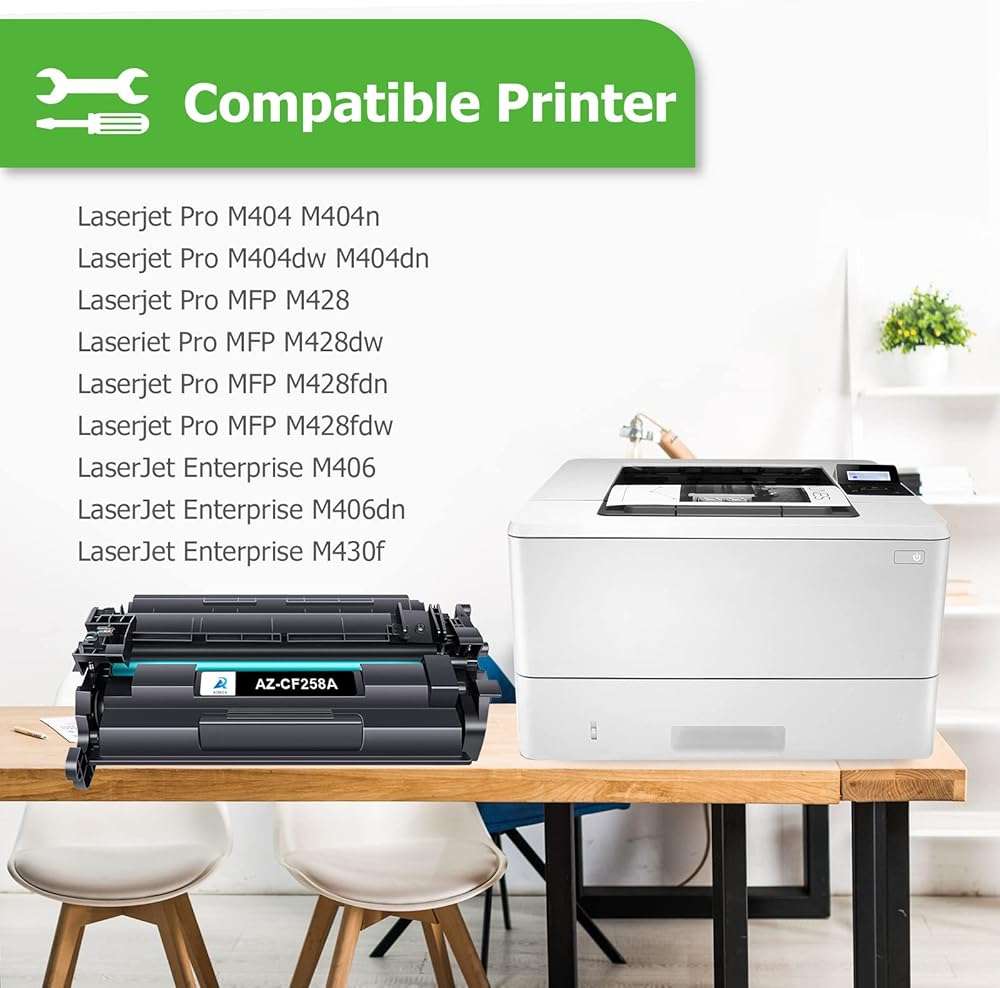 Aztech Compatible Toner Cartridge Replacement for HP 58A CF258A 58X CF258X LaserJet Pro M404n M404dn MFP M428fdw M428dw M428fdn Printer (Black 4-Pack) - Image 3