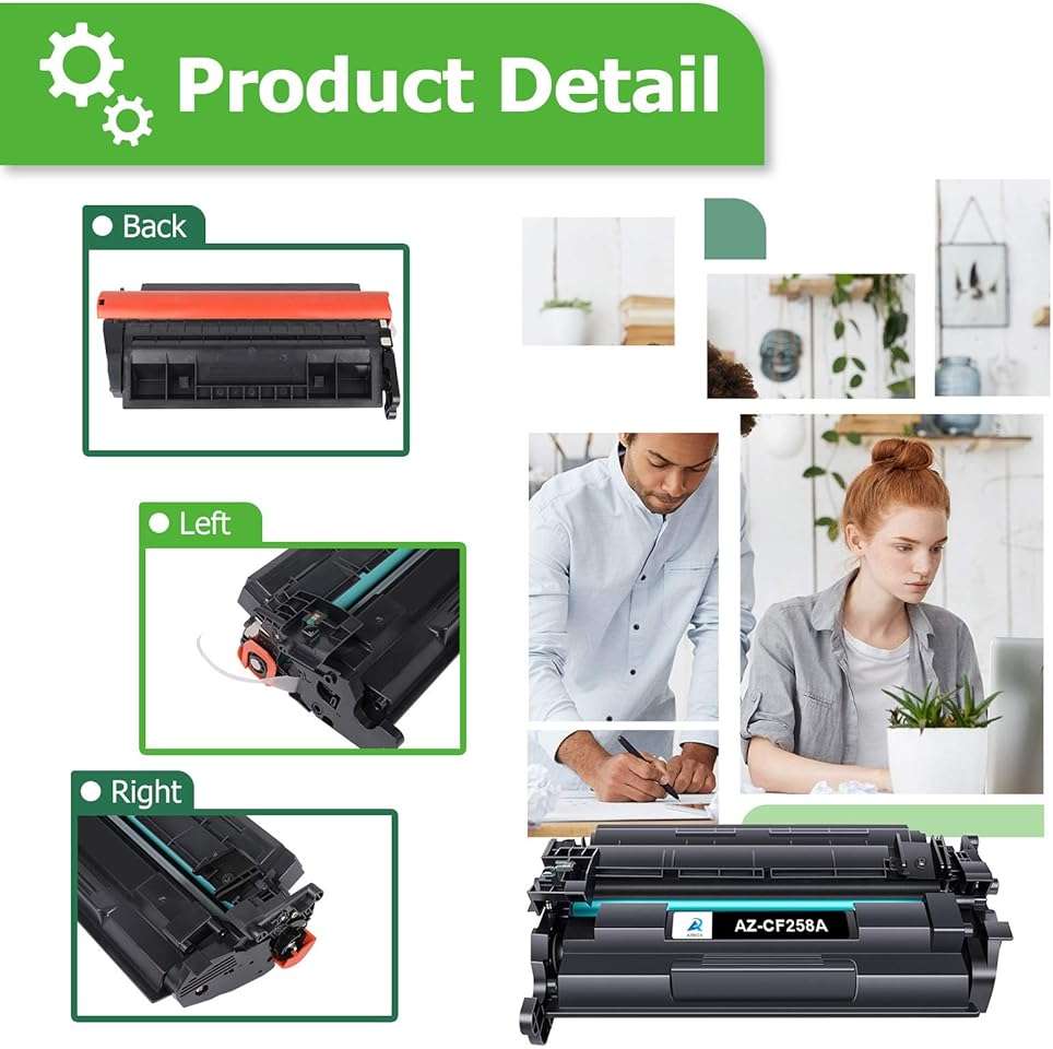 Aztech Compatible Toner Cartridge Replacement for HP 58A CF258A 58X CF258X LaserJet Pro M404n M404dn MFP M428fdw M428dw M428fdn Printer (Black 4-Pack) - Image 5