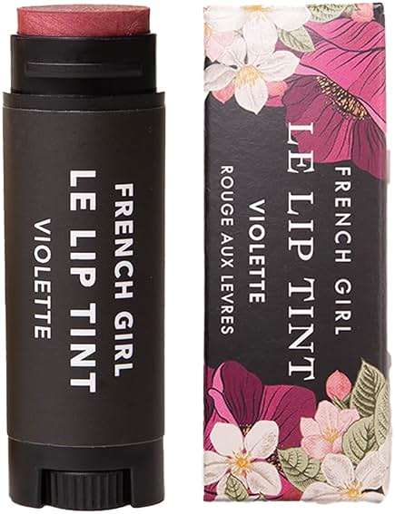 French Girl Le Lip Tint - Moisturizing & Hydrating Lip Balm for Sheer, Buildable Coverage & Shine, Clean Formula, Organic Ingredients, Vegan & Cruelty-Free - Violette - Image 1