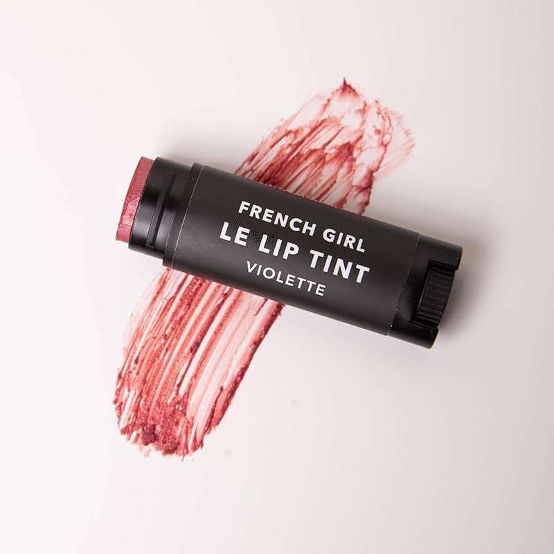 French Girl Le Lip Tint - Moisturizing & Hydrating Lip Balm for Sheer, Buildable Coverage & Shine, Clean Formula, Organic Ingredients, Vegan & Cruelty-Free - Violette - Image 2
