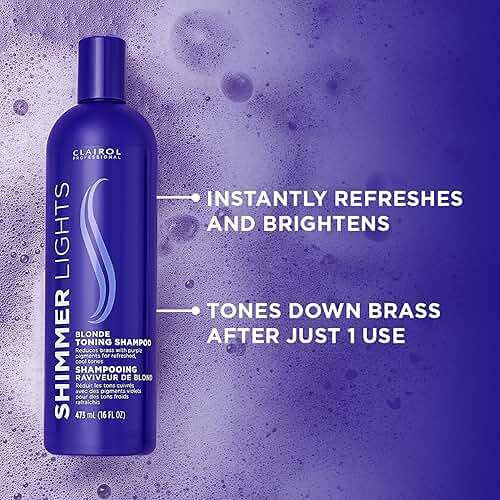 Clairol Professional Shimmer Lights Purple Shampoo| Neutralizes Brass & Yellow Tones | For Blonde, Silver, Gray & Highlighted Hair - Image 4