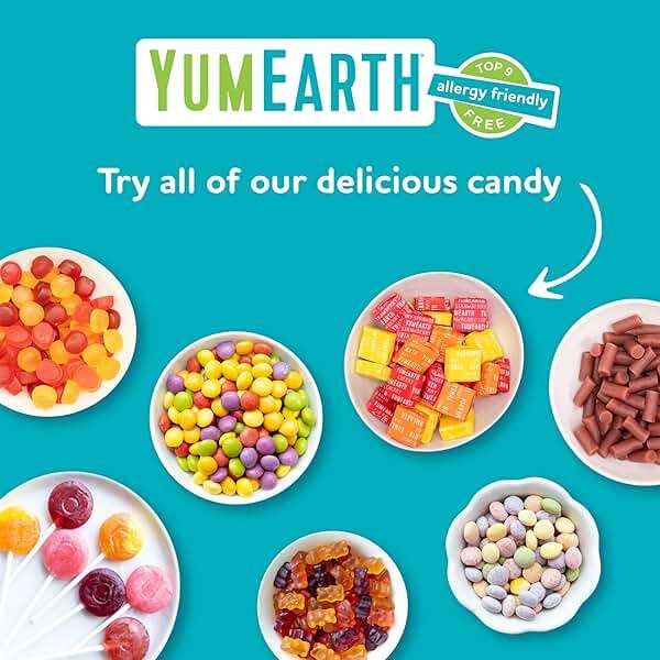 YumEarth Organic Sour Giggles Chewy Candy - Allergy Friendly (Top 9 Free), No Artificial Dyes, Non GMO, Gluten Free, Vegan - Individually Wrapped Sour Snack Packs - 0.5 Ounce (Pack of 10) - Image 8