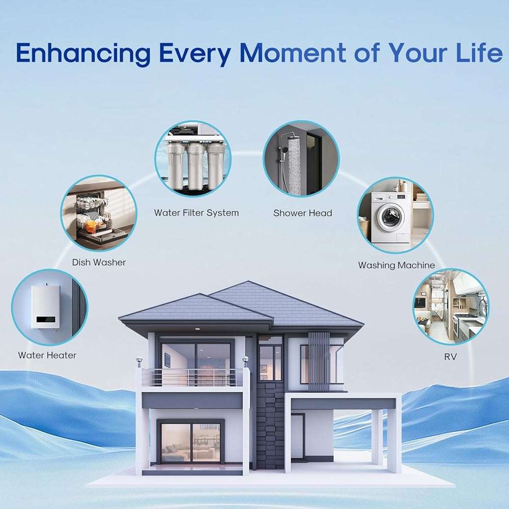 ICEPURE 1 Micron 2.5" x 10" Whole House CTO Carbon Sediment Water Filter Cartridge Compatible with DuPont WFPFC8002, WFPFC9001, SCWH-5, WHCF-WHWC, WHCF-WHWC, FXWTC, CBC-10, RO Unit, Pack of 4 - Image 9