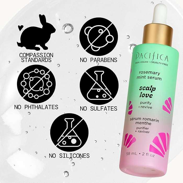 Pacifica Scalp Love Rosemary Mint Serum - Dry, Flaky, and Itchy Scalp Serum, Hydrating, Moisturizing, and Calming Treatment Formulated with Witch Hazel, Vegan and Cruelty-Free - 2 Fl Oz - Image 11