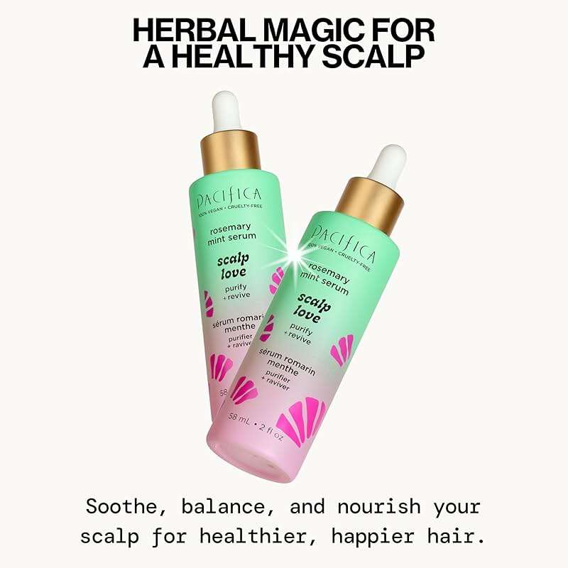 Pacifica Scalp Love Rosemary Mint Serum - Dry, Flaky, and Itchy Scalp Serum, Hydrating, Moisturizing, and Calming Treatment Formulated with Witch Hazel, Vegan and Cruelty-Free - 2 Fl Oz - Image 5
